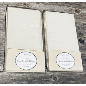 Zina Vasi Napkins Beige Classic Hotel Linen 20 in Square Cotton Formal Dinner